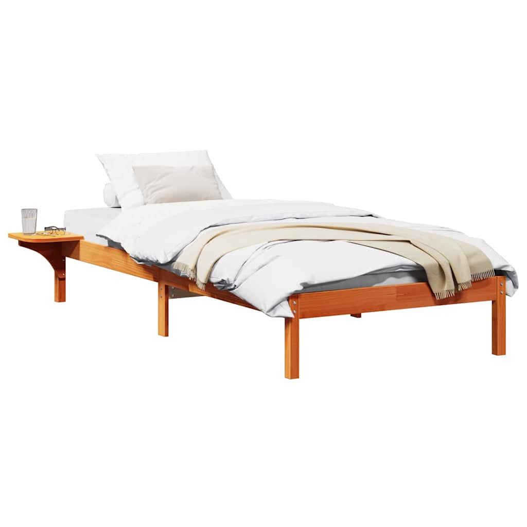 Sengestel Med Sengeborde Brun 90 X 190 Cm Gyldenbrun - Billede 3