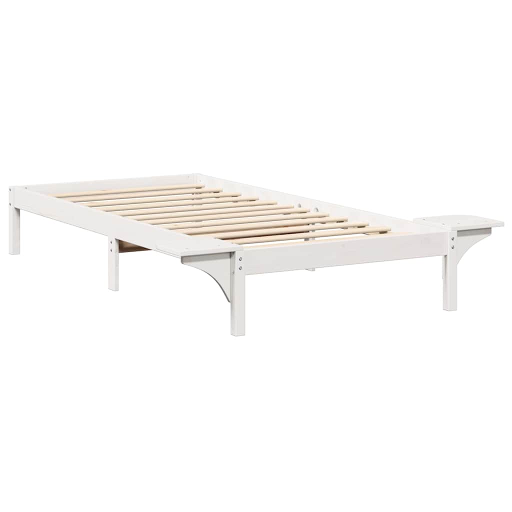 Sengestel Med Sengeborde Hvid 75 X 190 Cm Hvid - Billede 7