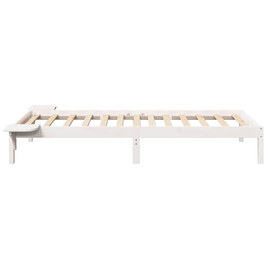 Sengestel Med Sengeborde Hvid 75 X 190 Cm Hvid - Billede 6