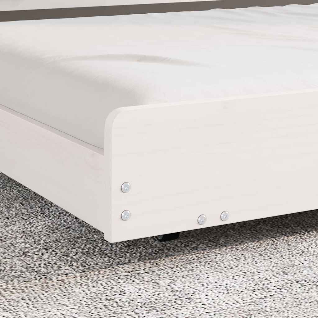 Sengestel Hvid 80 X 200 Cm Massivt Fyrretræ - Billede 5