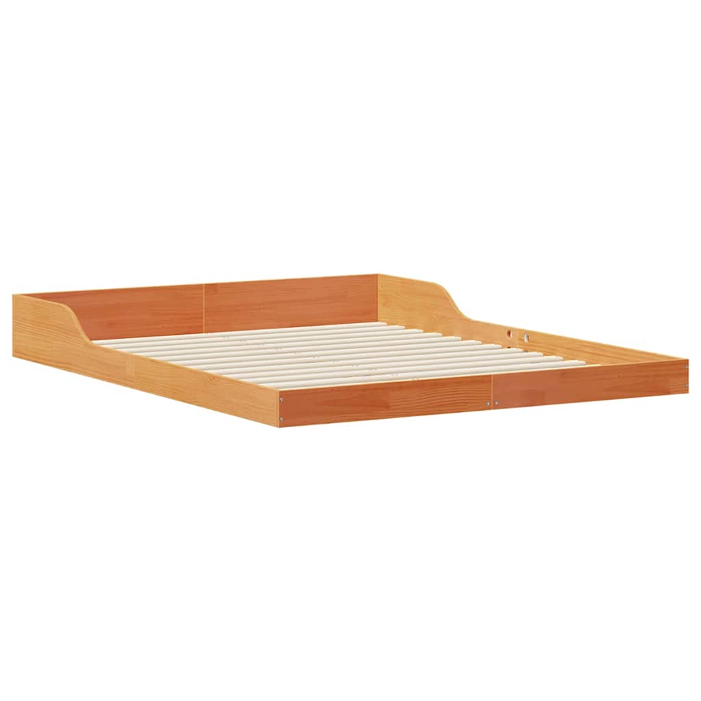 Sengestel Gyldenbrun 160 X 200 Cm Massivt Fyrretræ - Billede 2