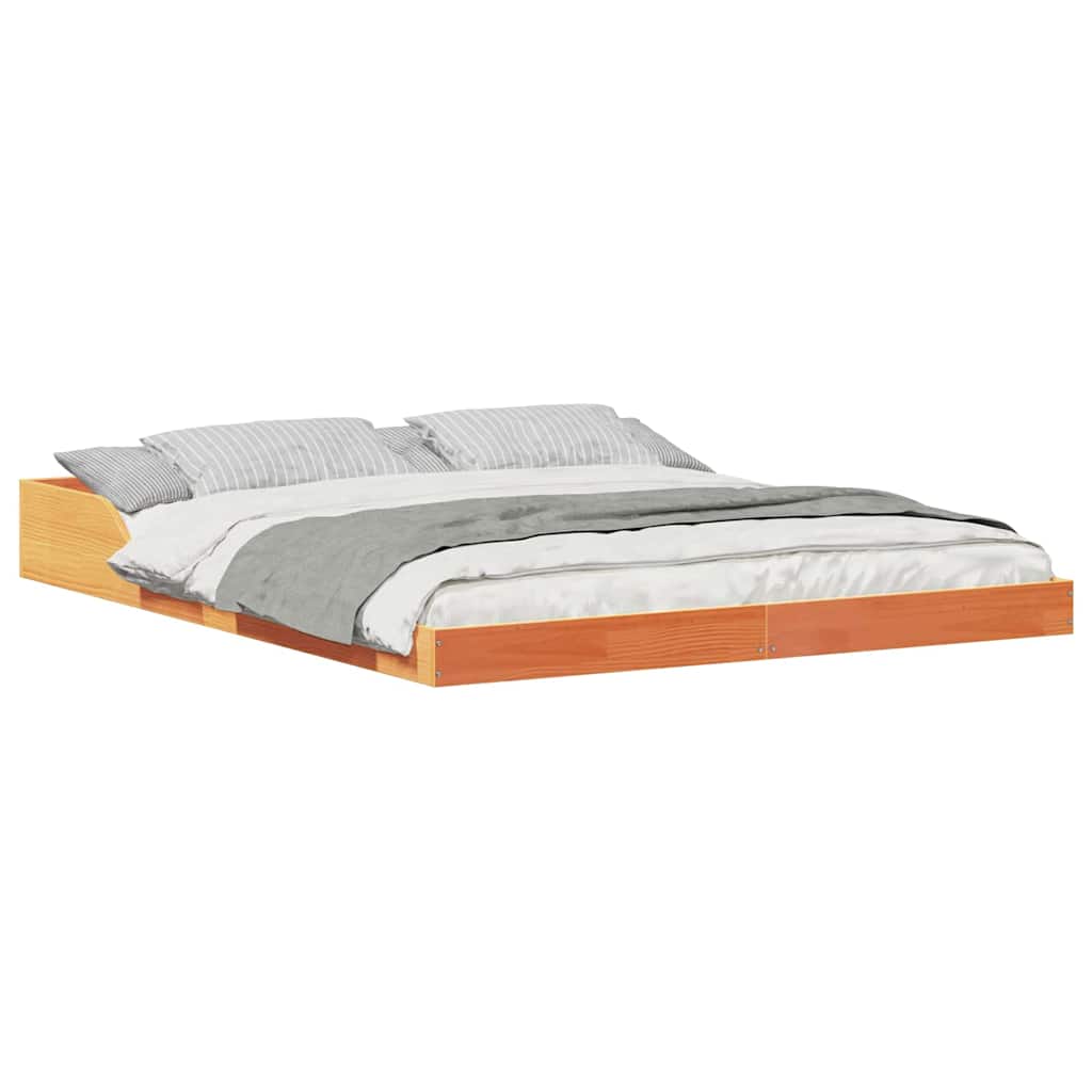 Sengestel Gyldenbrun 160 X 200 Cm Massivt Fyrretræ - Billede 3