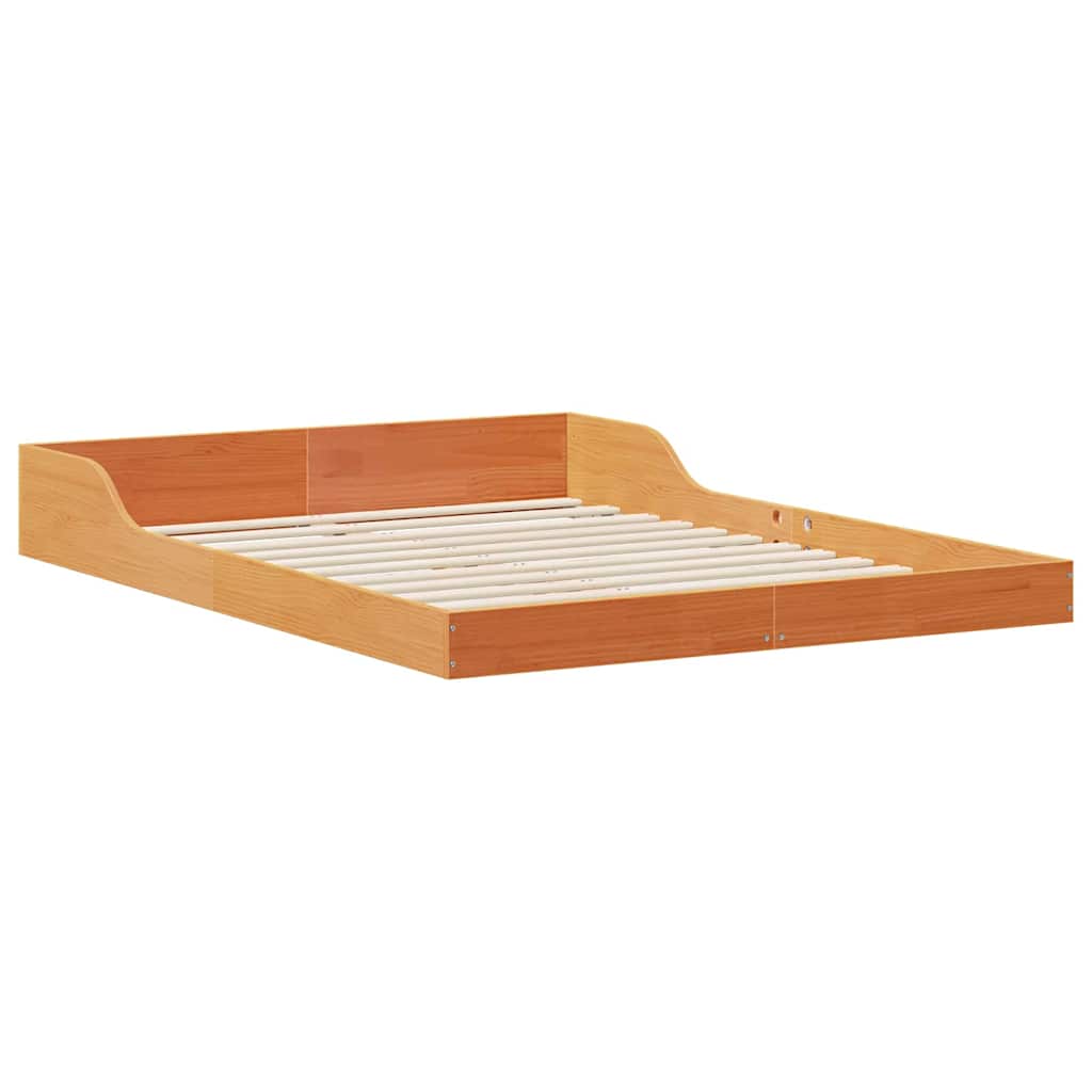 Sengestel Gyldenbrun 120 X 200 Cm Massivt Fyrretræ - Billede 2