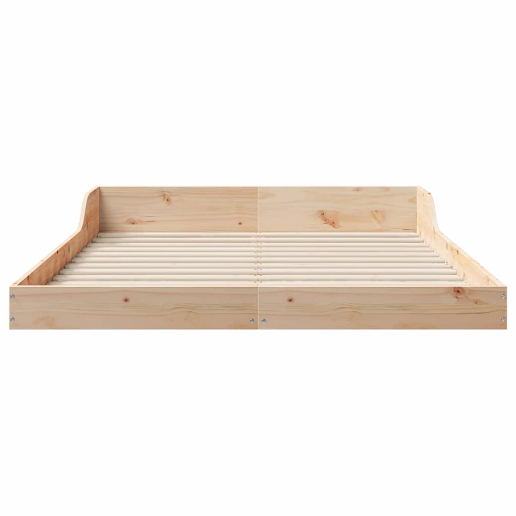Sengestel Brun 135 190 Cm Massivt Fyrretræ - Billede 6