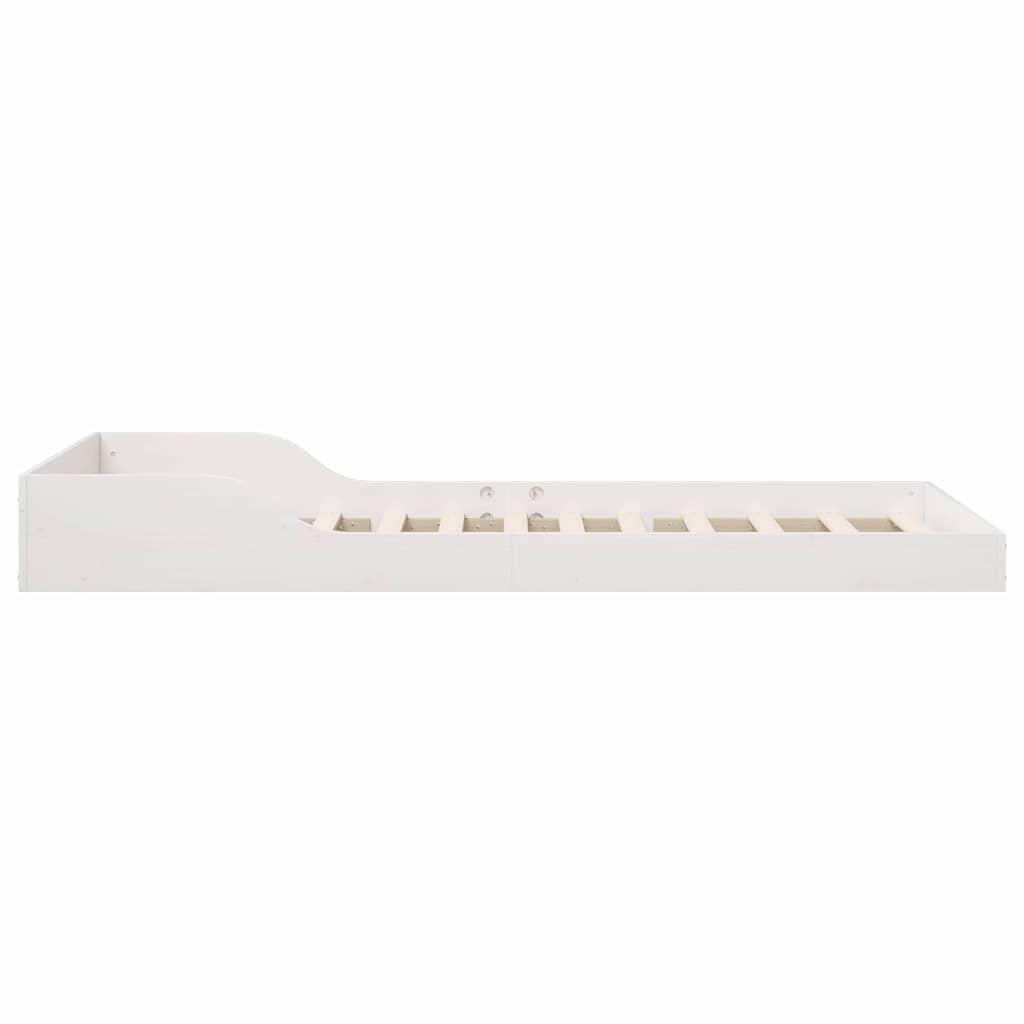Sengestel Hvid 90 200 Cm Massivt Fyrretræ - Billede 7