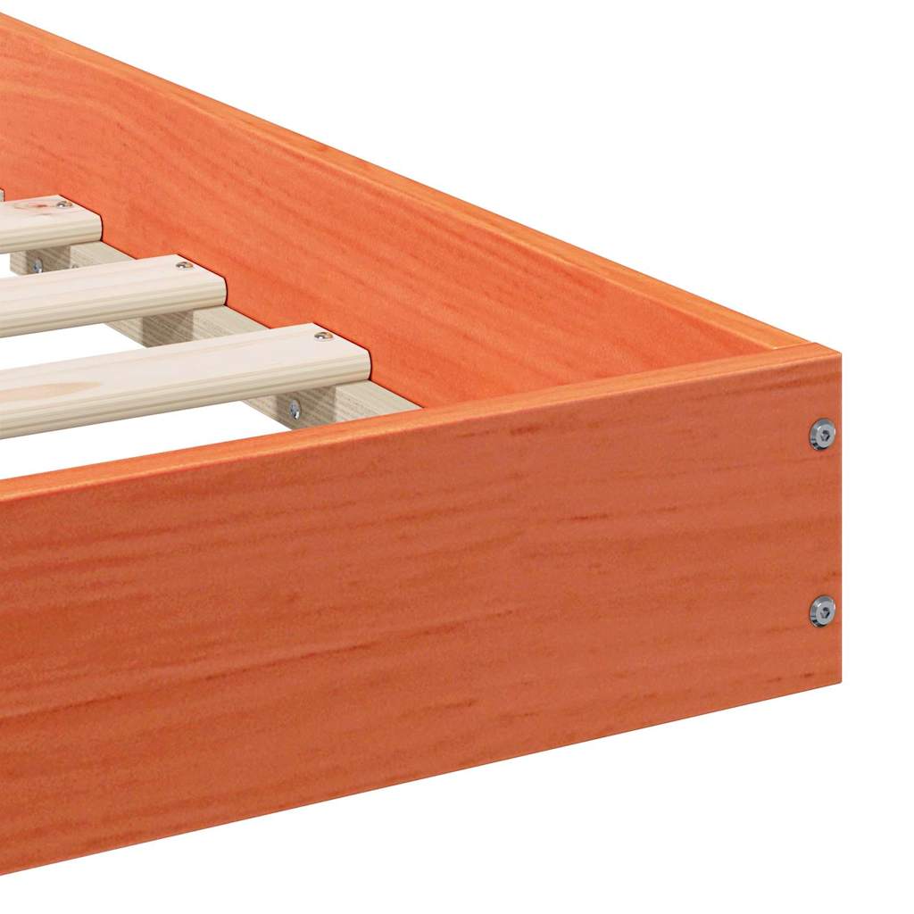 Sengestel Gyldenbrun 80 X 210 Cm Massivt Fyrretræ - Billede 8
