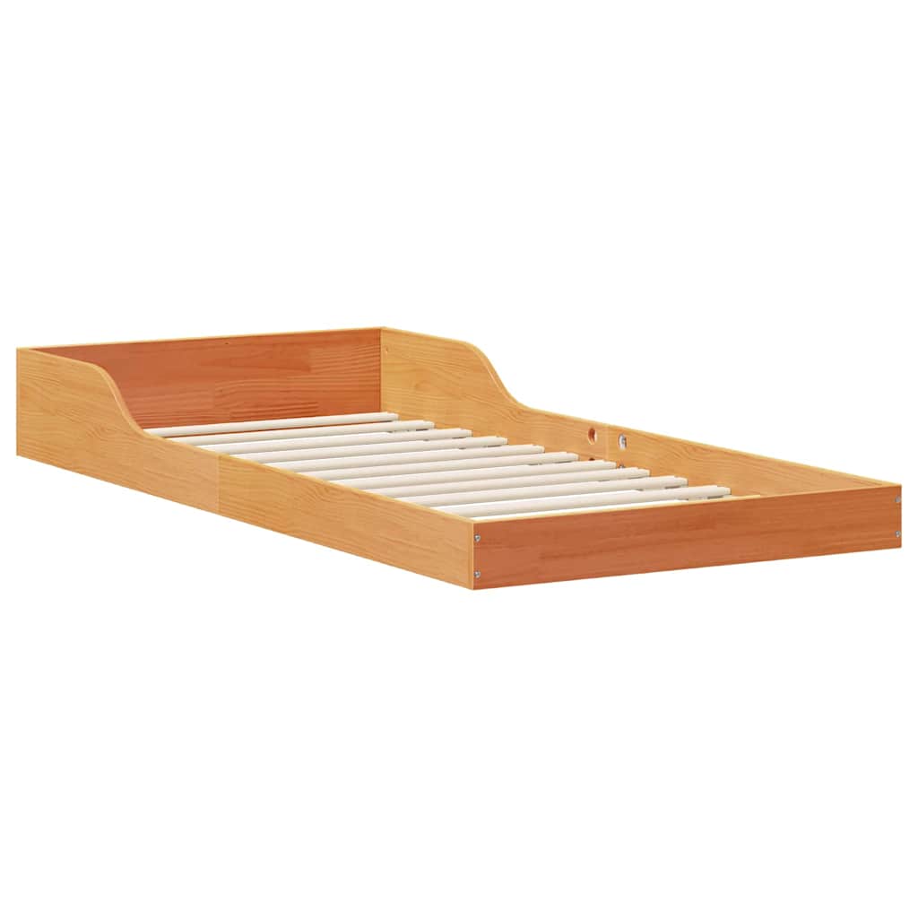 Sengestel Gyldenbrun 80 X 210 Cm Massivt Fyrretræ - Billede 2