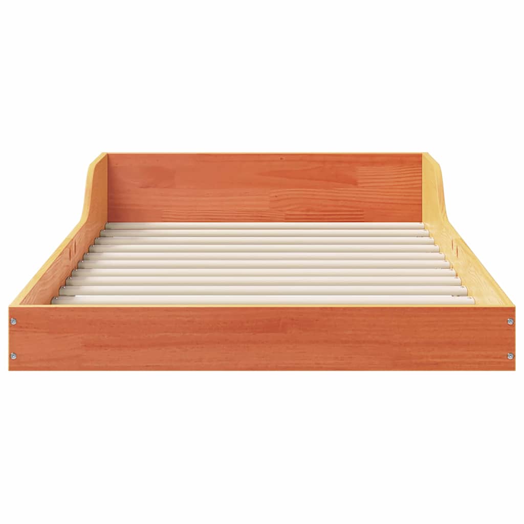 Sengestel Gyldenbrun 80 X 210 Cm Massivt Fyrretræ - Billede 5