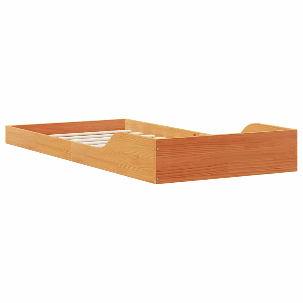 Sengestel Gyldenbrun 80 X 220 Cm Massivt Fyrretræ - Billede 7