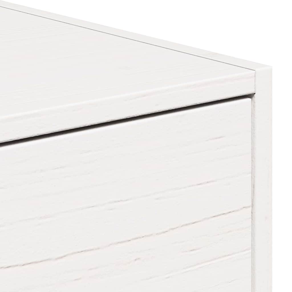 Sengebord Med Skuffe Hvid 50 X 32,5 X 24 Cm Massivt Fyrretræ - Billede 9