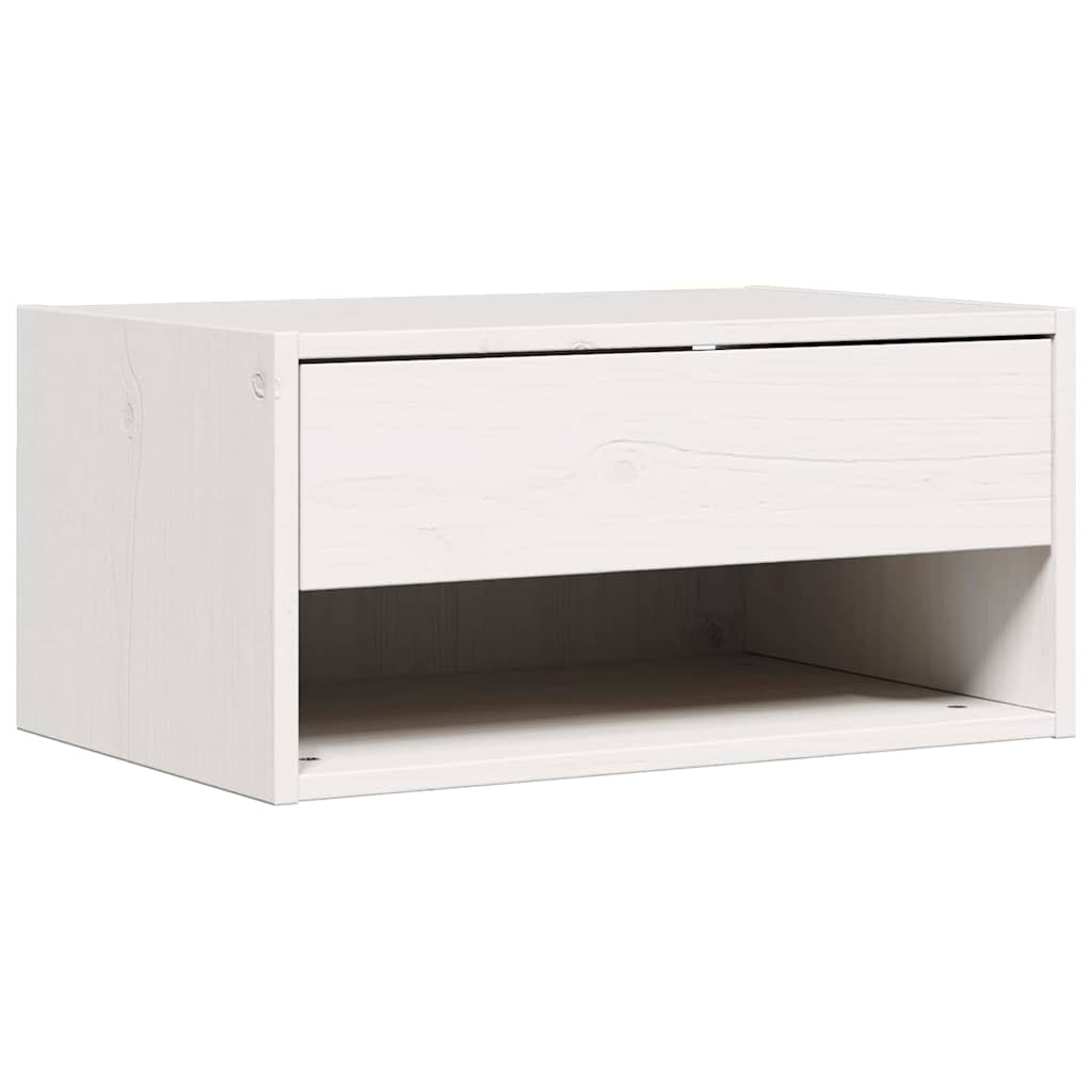 Sengebord 2 Pcs Hvid 50 X 32,5 X 24 Cm Massivt Fyrretræ - Billede 5