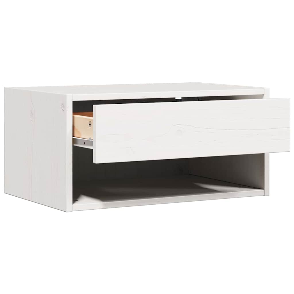Sengebord 2 Pcs Hvid 50 X 32,5 X 24 Cm Massivt Fyrretræ - Billede 6