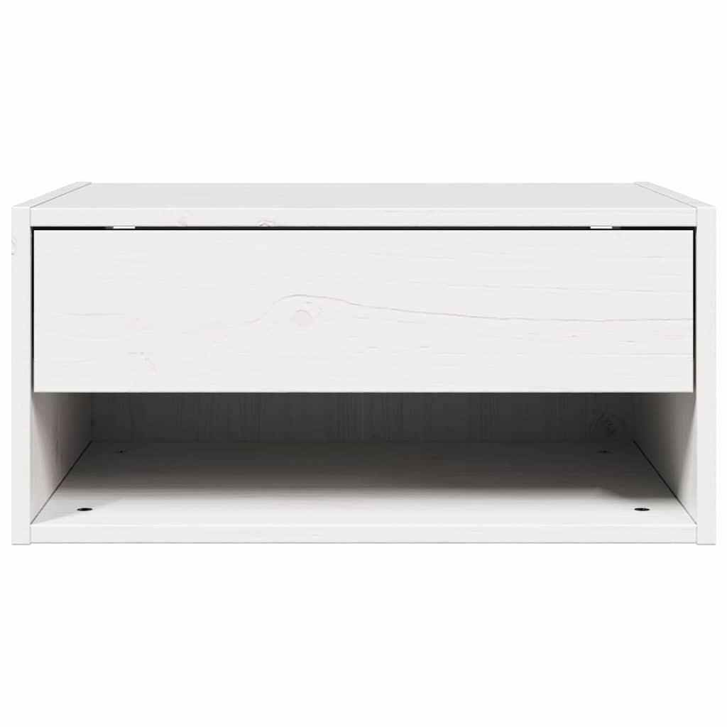 Sengebord 2 Pcs Hvid 50 X 32,5 X 24 Cm Massivt Fyrretræ - Billede 7