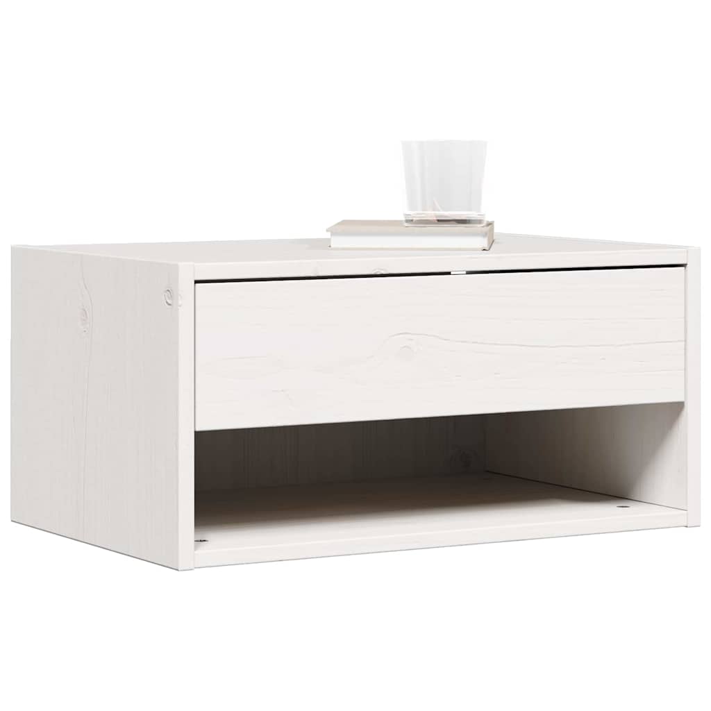 Sengebord 2 Pcs Hvid 50 X 32,5 X 24 Cm Massivt Fyrretræ - Billede 3
