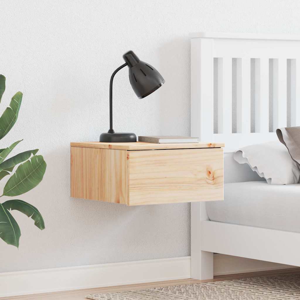Sengebord 2 Pcs Brun 37 X 35 X 18,5 Cm Massivt Fyrretræ - Hovedbillede