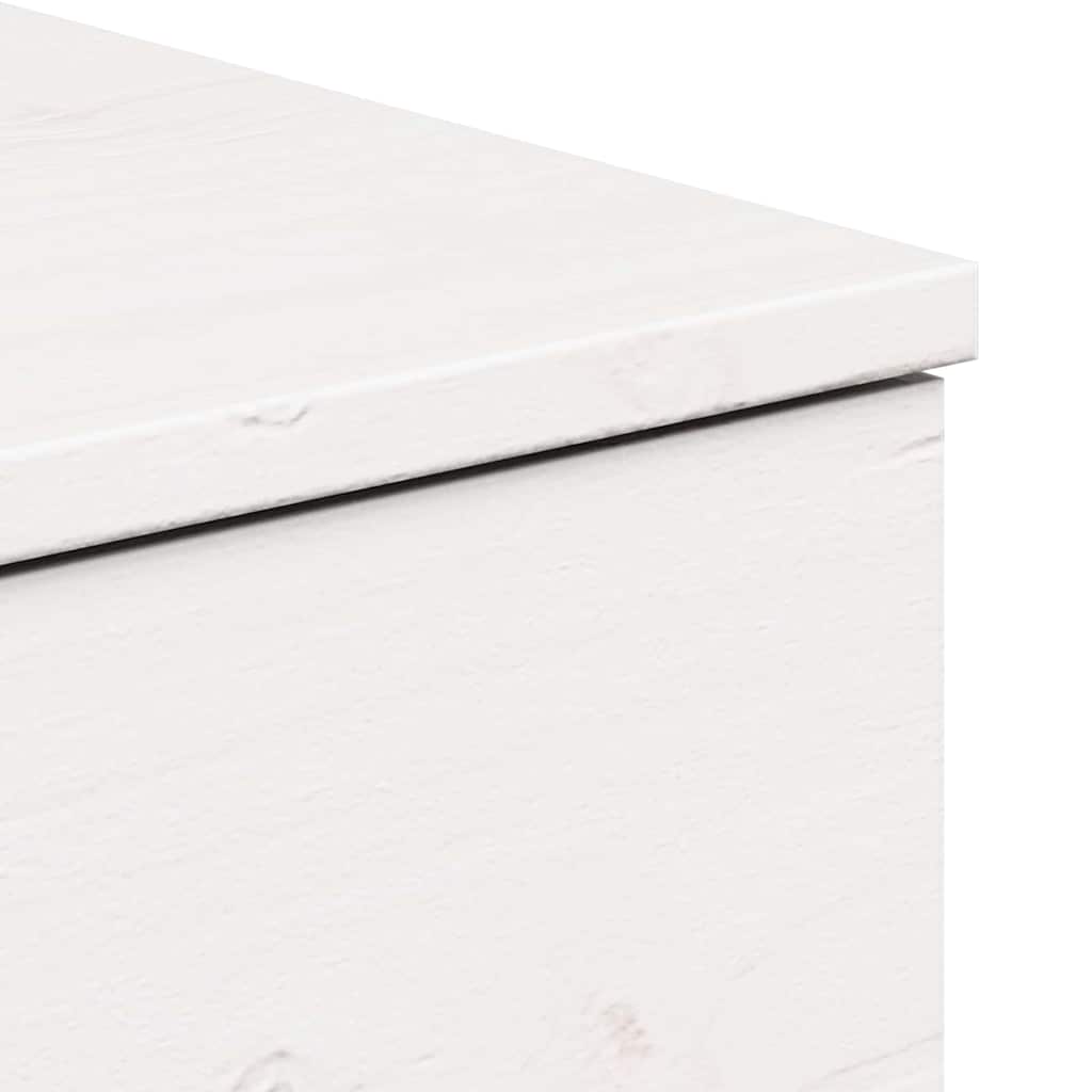 Sengebord Med Skuffe Hvid 37 X 35 X 18,5 Cm Massivt Fyrretræ - Billede 9