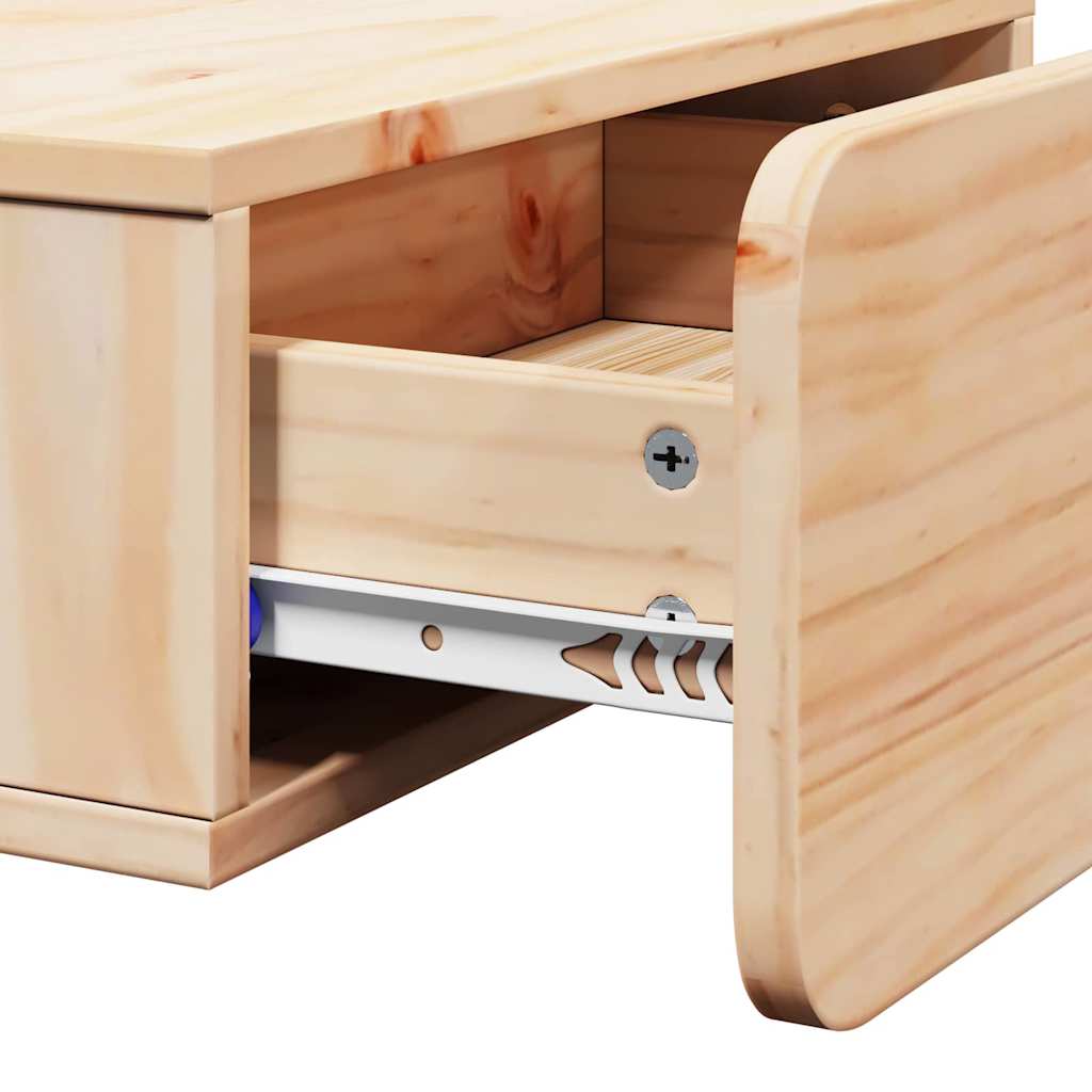 Sengebord Med Skuffe Brun 44 X 32.5 X 40 Cm Massivt Fyrretræ - Billede 10