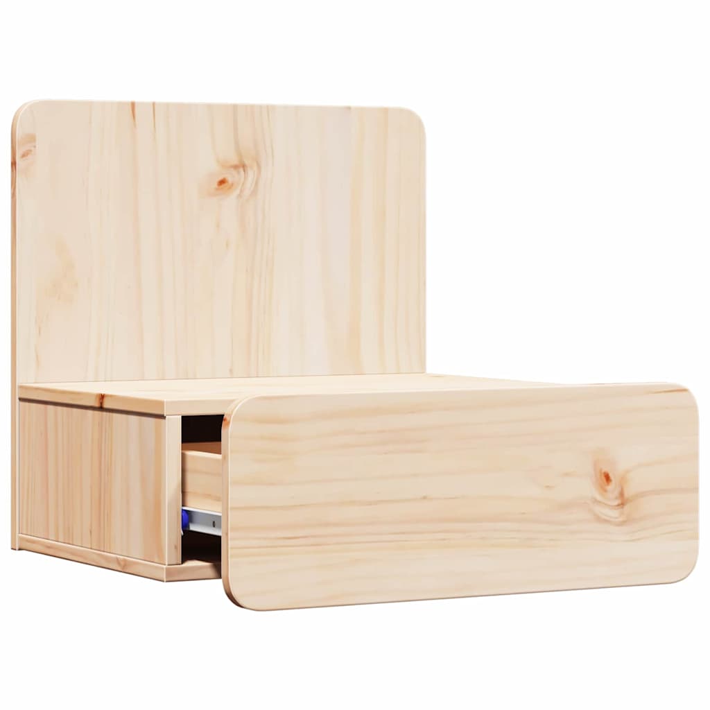 Sengebord Med Skuffe Brun 44 X 32.5 X 40 Cm Massivt Fyrretræ - Billede 5