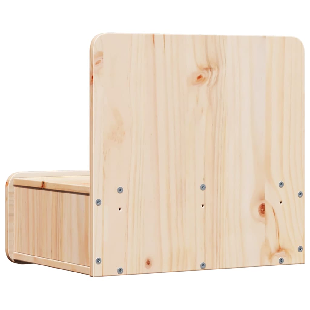 Sengebord Med Skuffe Brun 44 X 32.5 X 40 Cm Massivt Fyrretræ - Billede 8