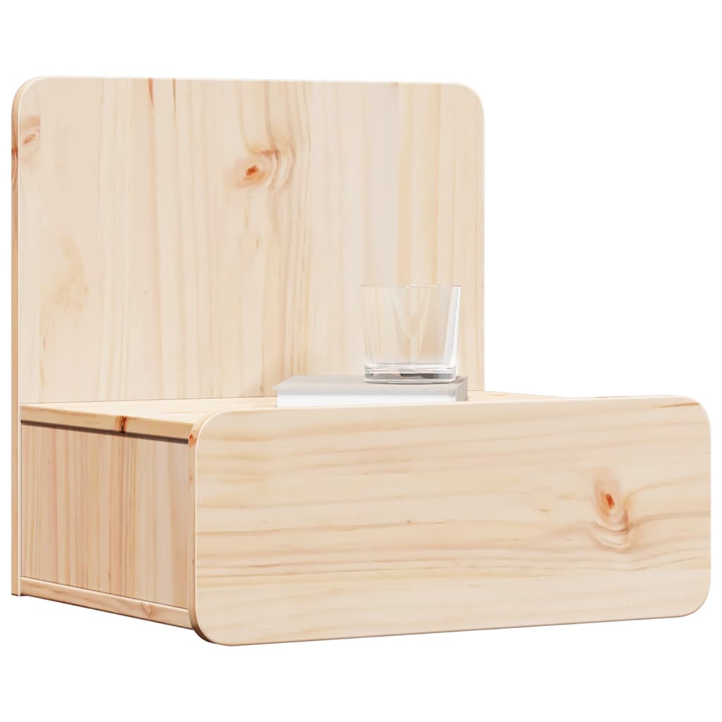 Sengebord Med Skuffe Brun 44 X 32.5 X 40 Cm Massivt Fyrretræ - Billede 3