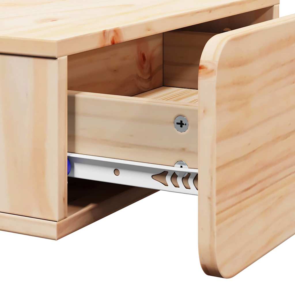 Sengebord 2 Pcs Brun 44 X 32.5 X 40 Cm Massivt Fyrretræ - Billede 11