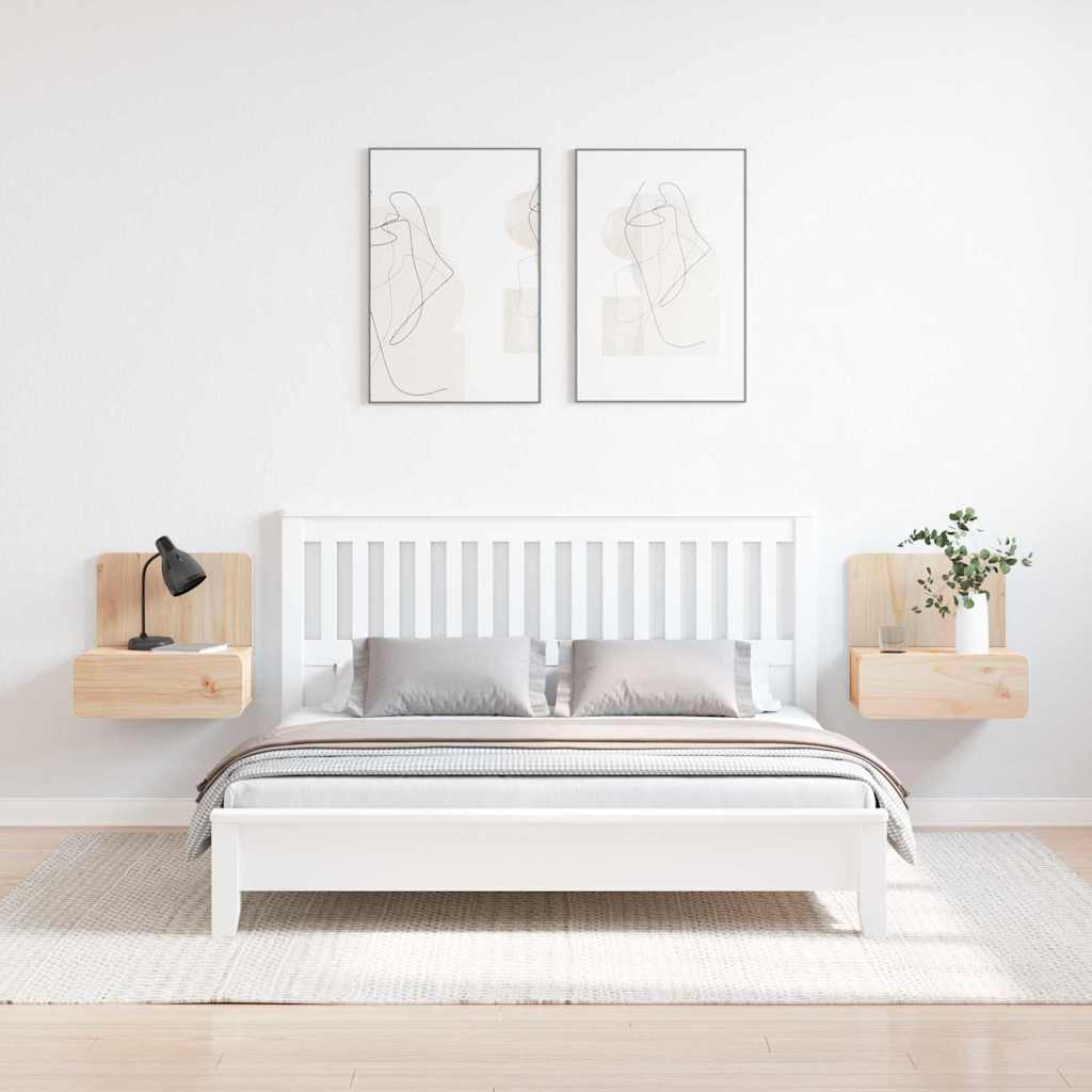 Sengebord 2 Pcs Brun 44 X 32.5 X 40 Cm Massivt Fyrretræ - Billede 4