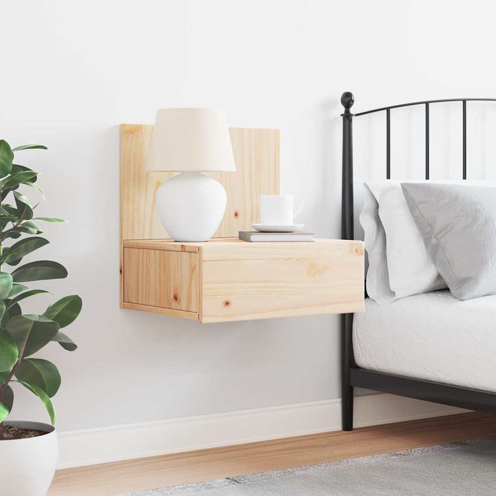 Sengebord Med Skuffe Brun 42 X 32,5 X 40 Cm Massivt Fyrretræ - Billede 4