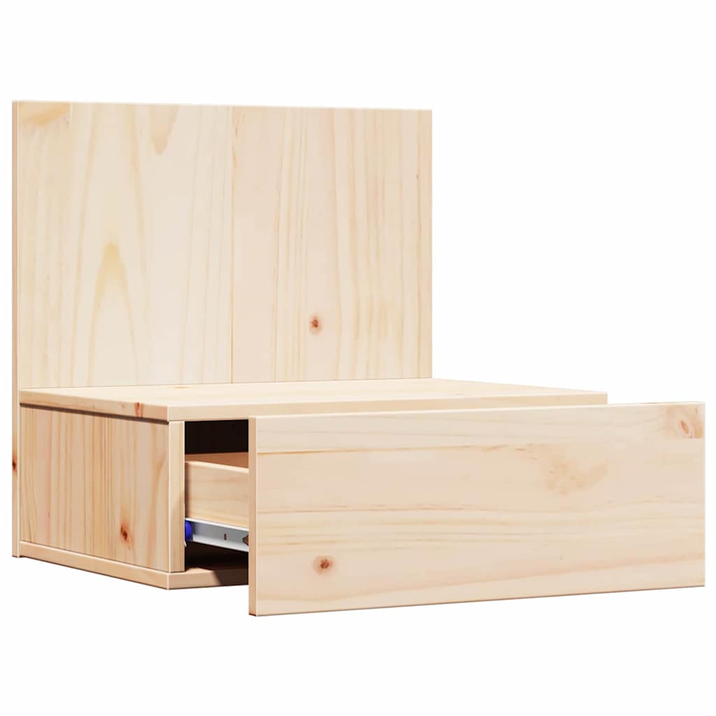 Sengebord Med Skuffe Brun 42 X 32,5 X 40 Cm Massivt Fyrretræ - Billede 5