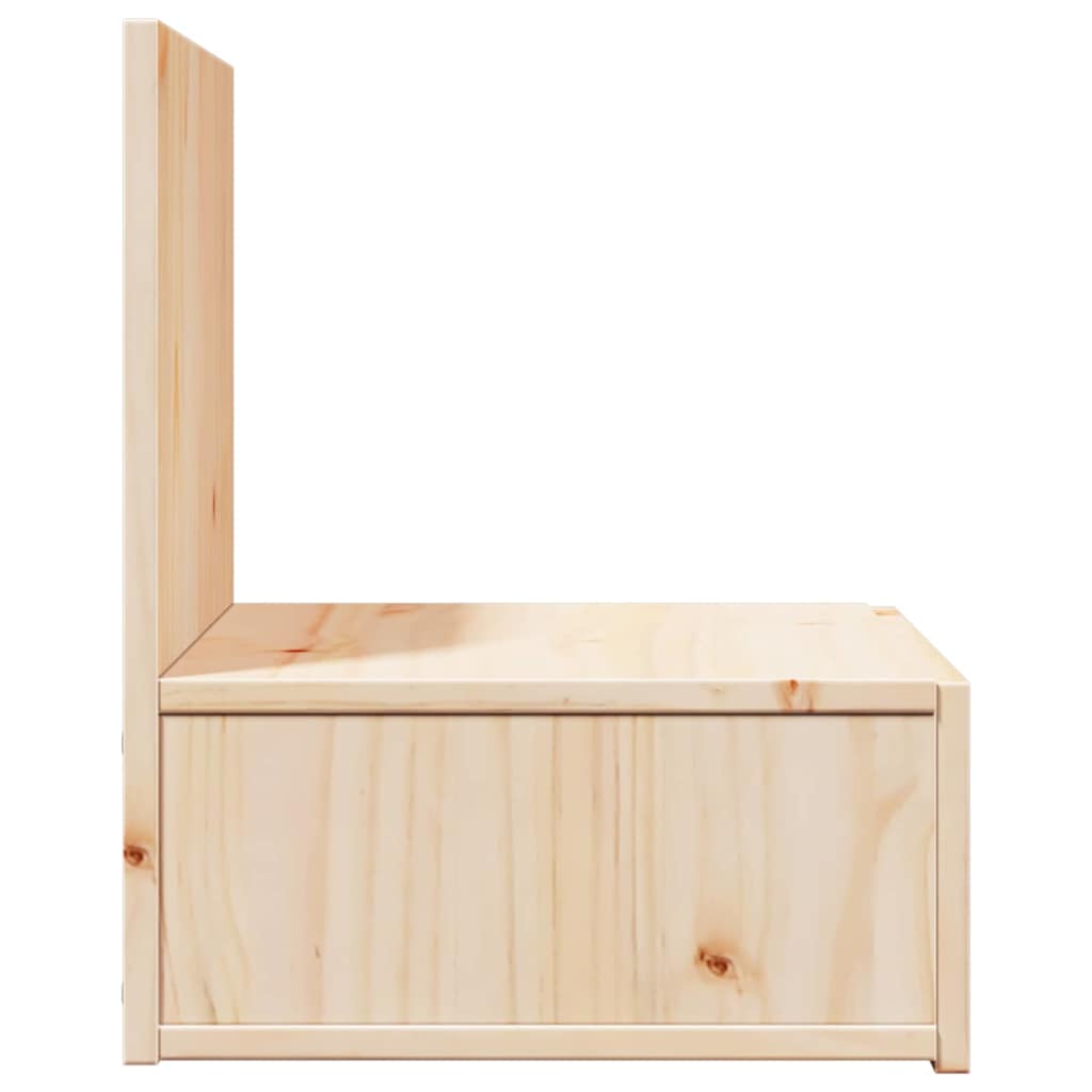 Sengebord Med Skuffe Brun 42 X 32,5 X 40 Cm Massivt Fyrretræ - Billede 7