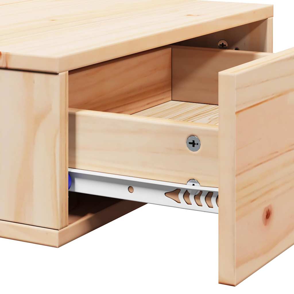 Sengebord 2 Pcs Brun 42 X 32,5 X 40 Cm Massivt Fyrretræ - Billede 11