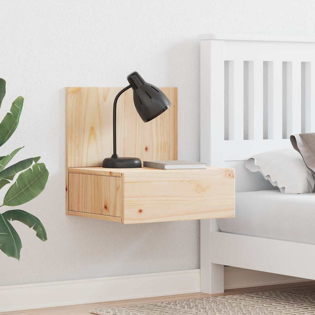 Sengebord 2 Pcs Brun 42 X 32,5 X 40 Cm Massivt Fyrretræ - Hovedbillede