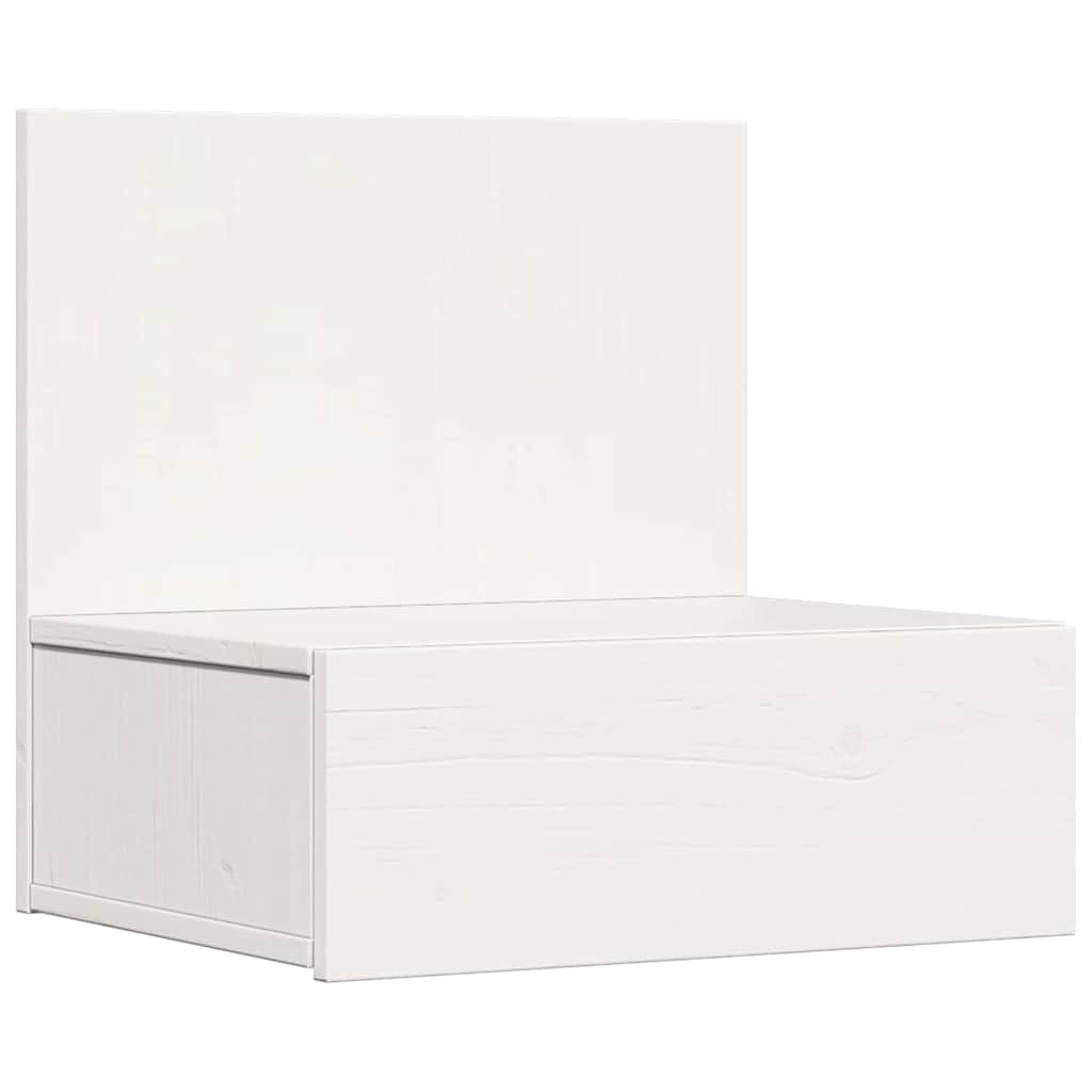 Sengebord 2 Pcs Hvid 42 X 32,5 X 40 Cm Massivt Fyrretræ - Billede 5