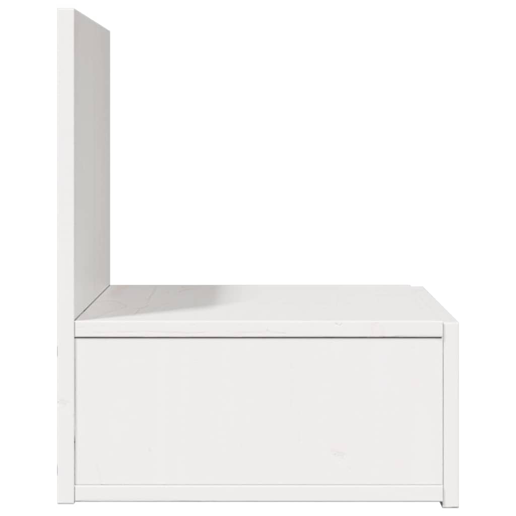 Sengebord 2 Pcs Hvid 42 X 32,5 X 40 Cm Massivt Fyrretræ - Billede 8