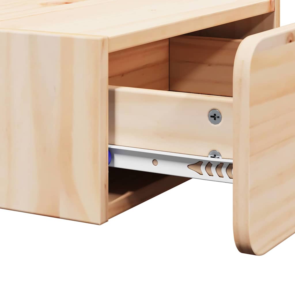 Sengebord 2 Pcs Brun 39 X 34 X 16.5 Cm Massivt Fyrretræ - Billede 11