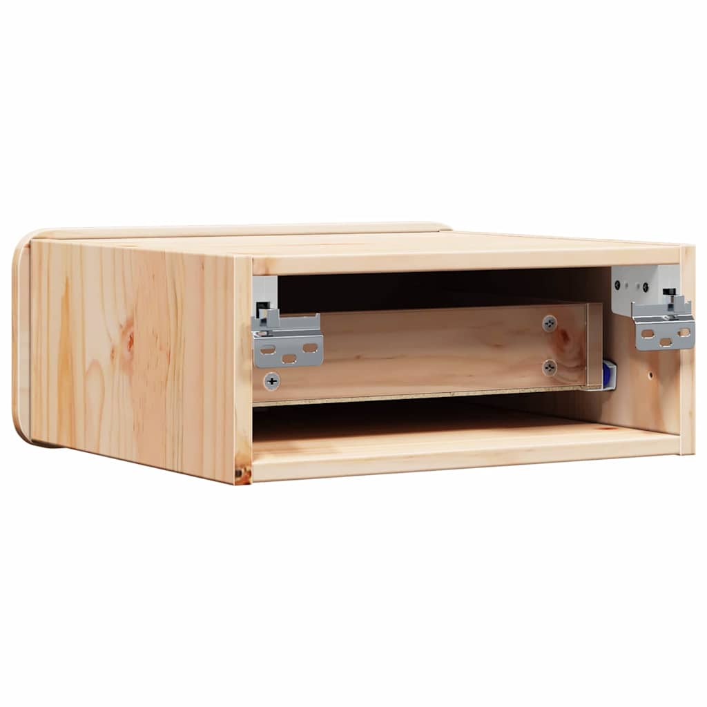 Sengebord 2 Pcs Brun 39 X 34 X 16.5 Cm Massivt Fyrretræ - Billede 9