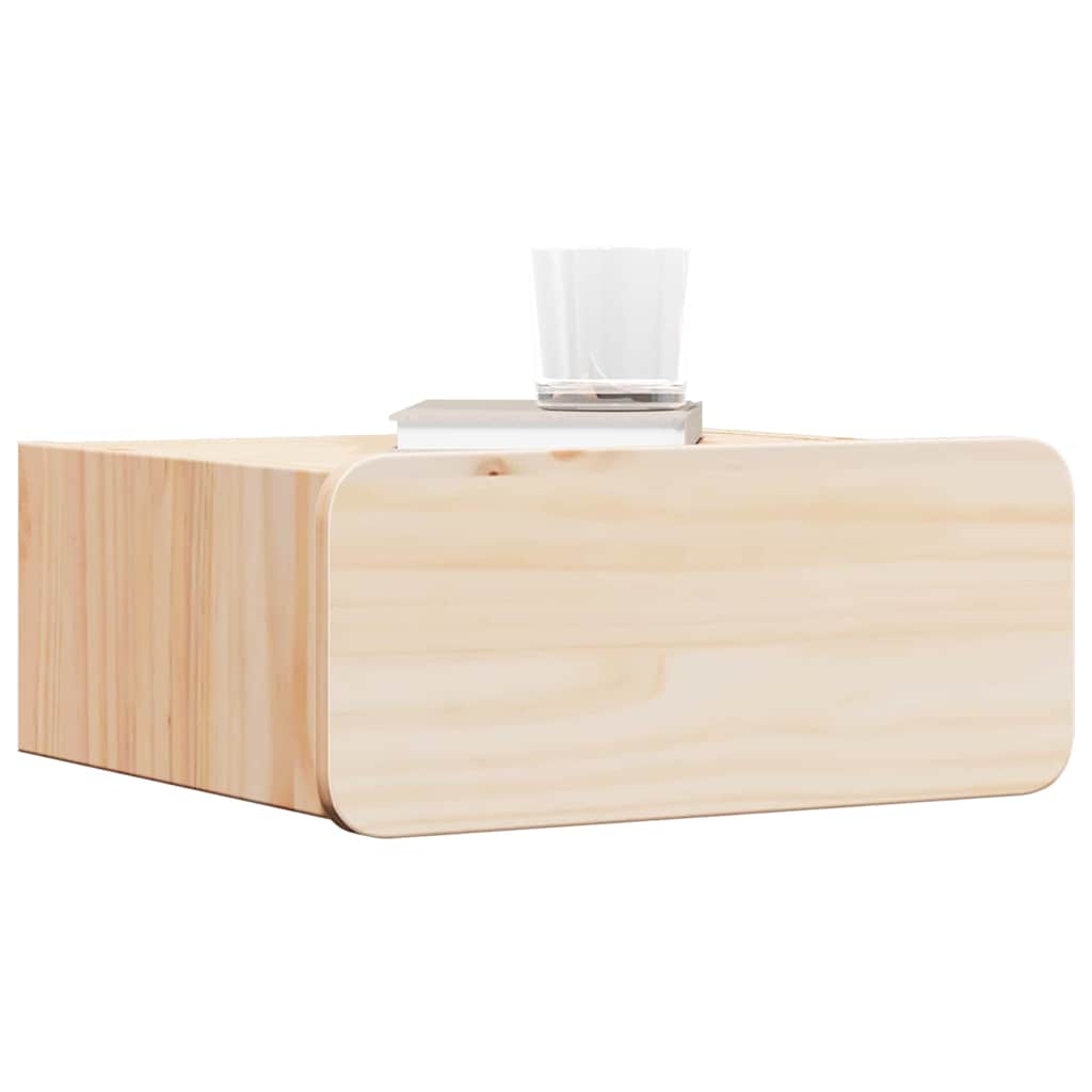 Sengebord 2 Pcs Brun 39 X 34 X 16.5 Cm Massivt Fyrretræ - Billede 3