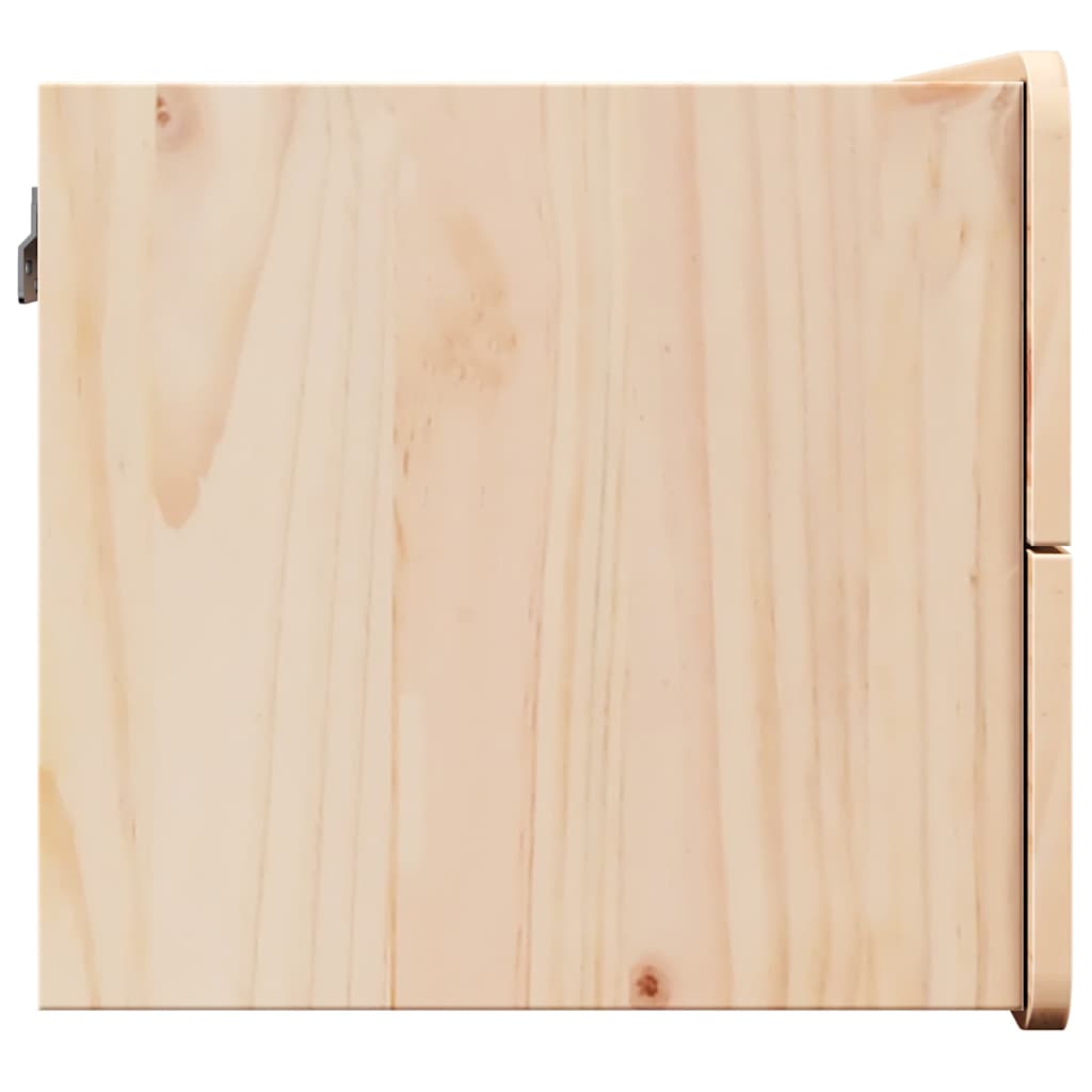 Sengebord Med Skuffe Brun 39 X 34 X 33 Cm Massivt Fyrretræ - Billede 7