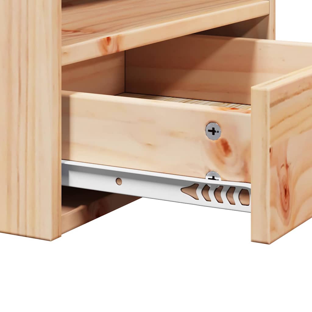 Sengebord 2 Pcs Brun 38 X 36 X 29.5 Cm Massivt Fyrretræ - Billede 11