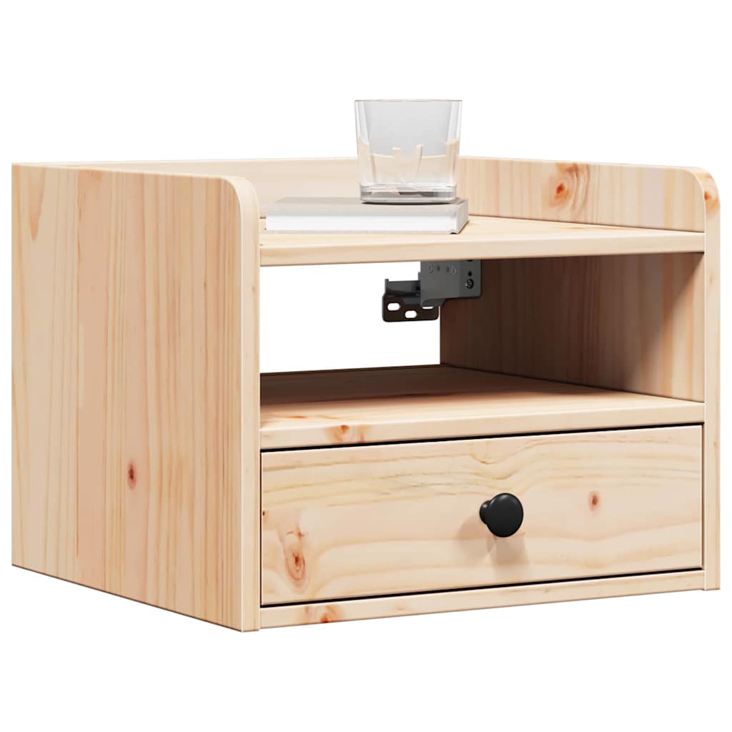 Sengebord 2 Pcs Brun 38 X 36 X 29.5 Cm Massivt Fyrretræ - Billede 3