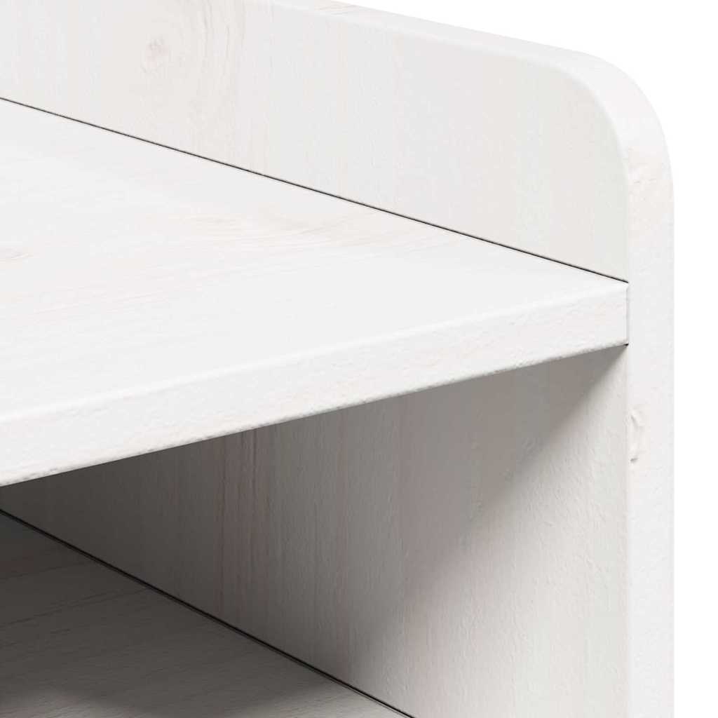 Sengebord 2 Pcs Hvid 38 X 36 X 29.5 Cm Massivt Fyrretræ - Billede 10
