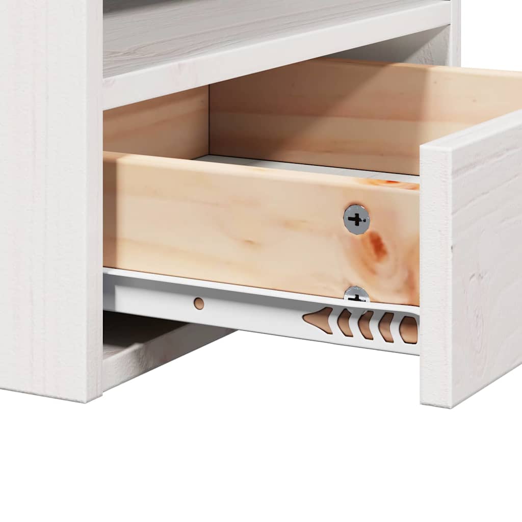 Sengebord 2 Pcs Hvid 38 X 36 X 29.5 Cm Massivt Fyrretræ - Billede 11