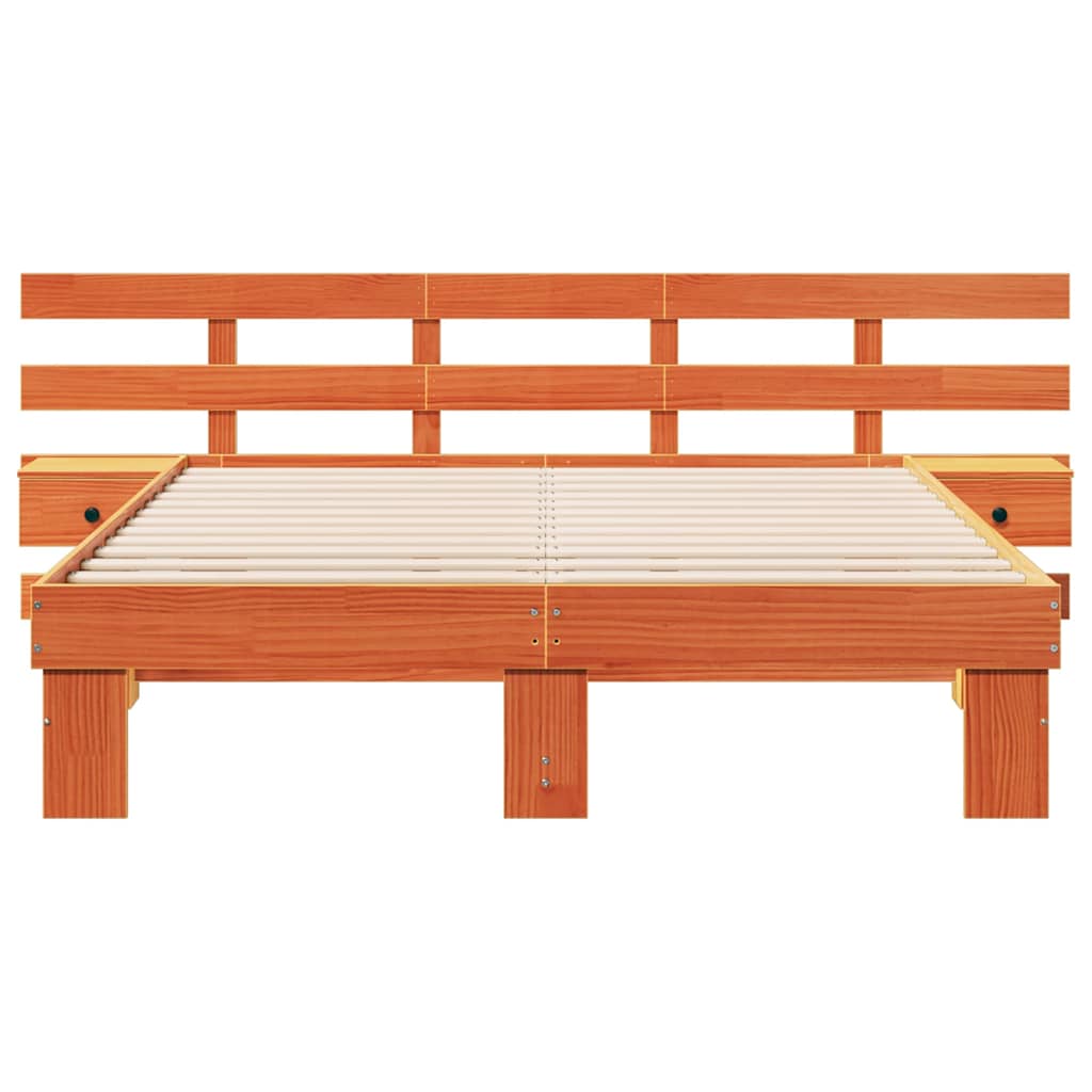 Sengestel Med Skuffe Brun 150 X 200 Cm - Billede 5