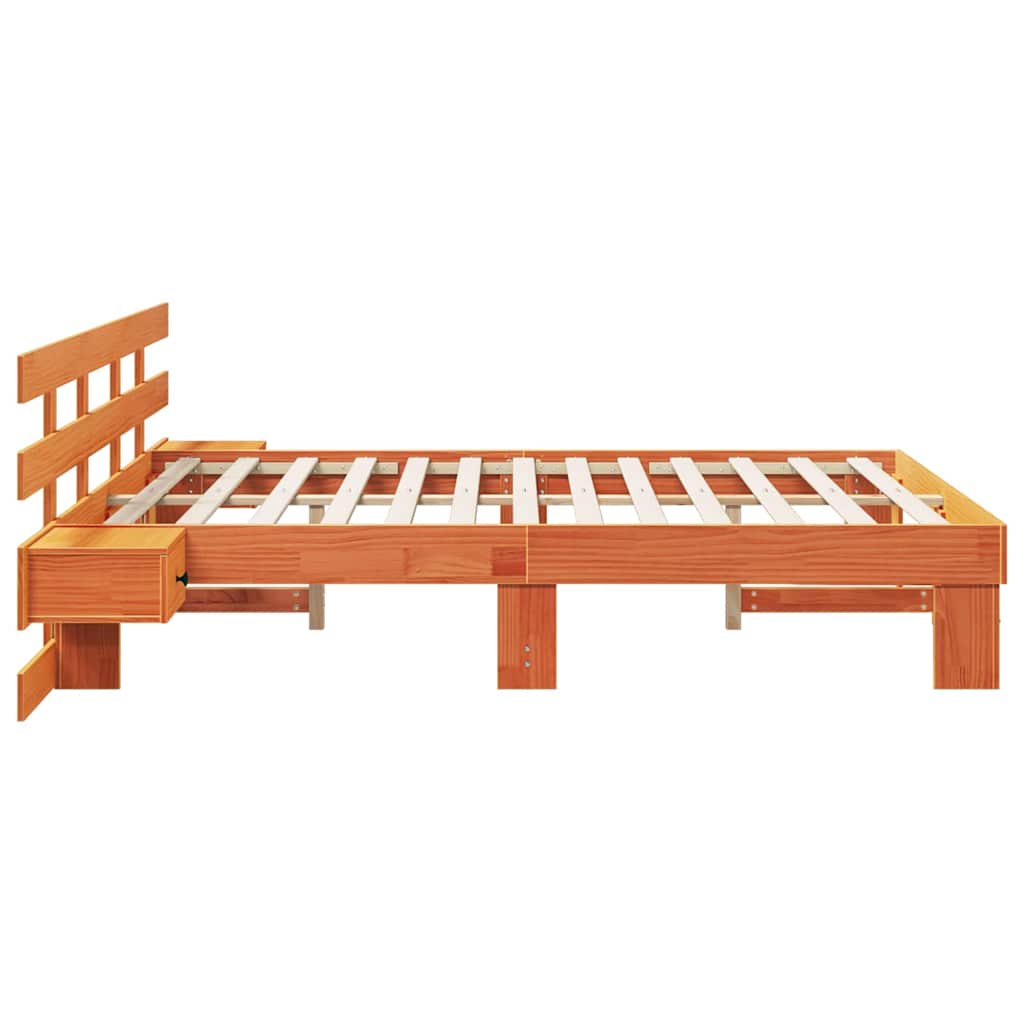 Sengestel Med Skuffe Brun 150 X 200 Cm - Billede 6