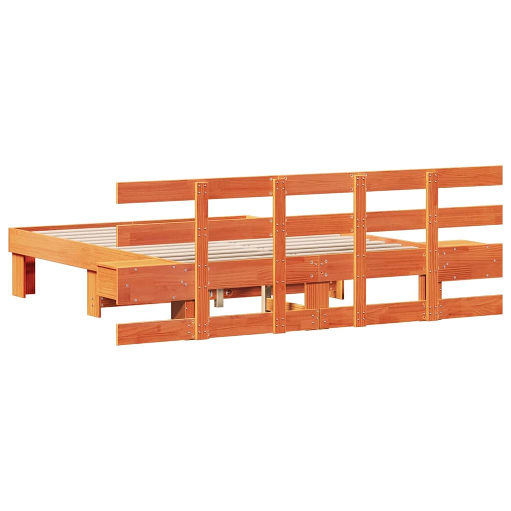 Sengestel Med Skuffe Brun 135 X 190 Cm - Billede 7
