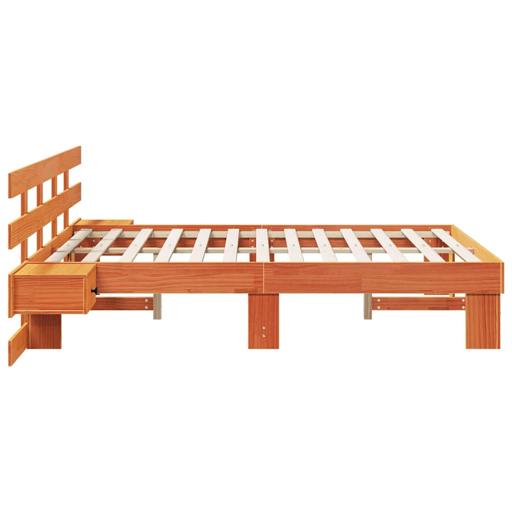 Sengestel Med Skuffe Brun 135 X 190 Cm - Billede 6