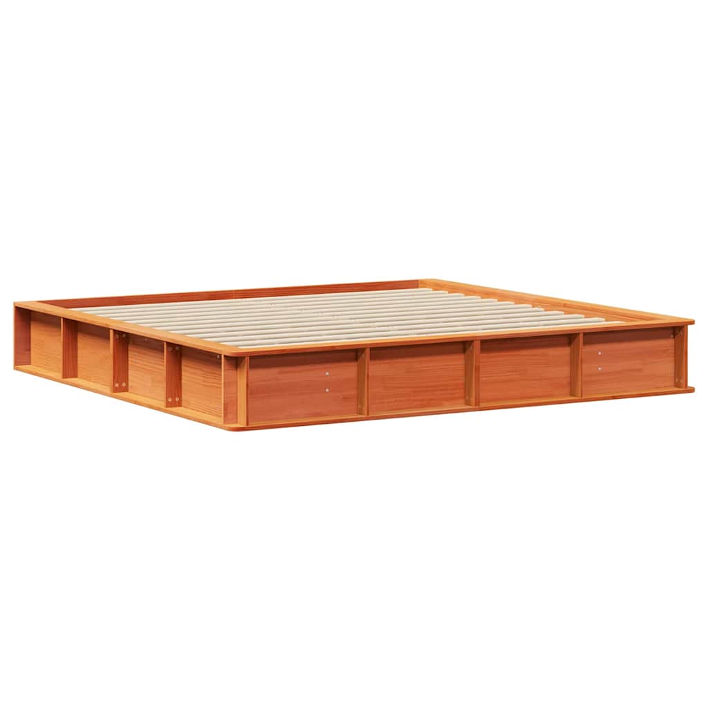 Sengestel Gyldenbrun 210 X 118 X 30 Cm Massiv Fyrretræ - Billede 2