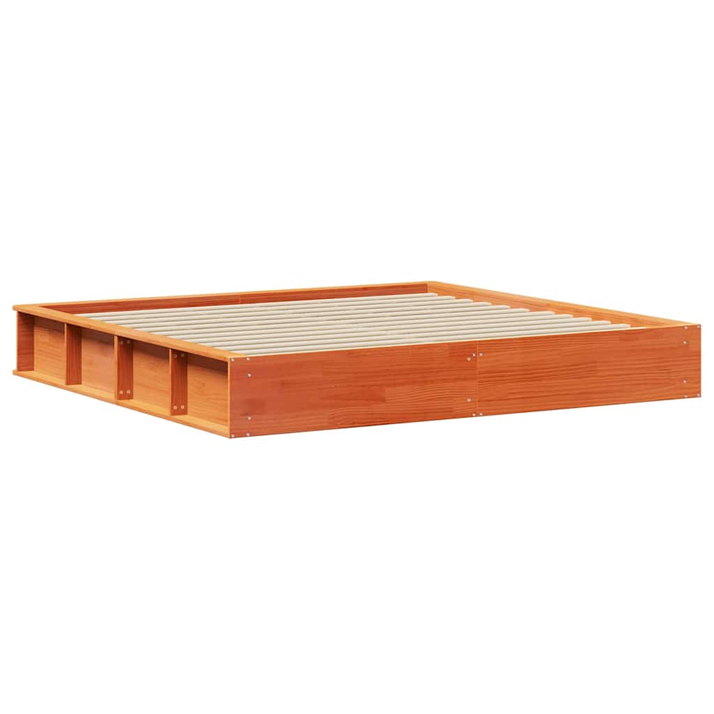 Sengestel Gyldenbrun 210 X 118 X 30 Cm Massiv Fyrretræ - Billede 7