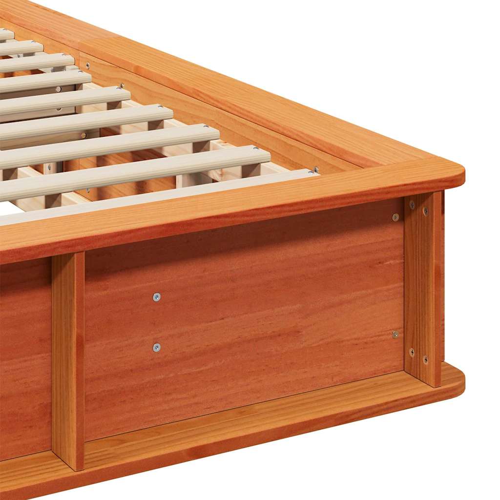 Sengestel Gyldenbrun 180 X 200 Cm Massiv Fyrretræ - Billede 9