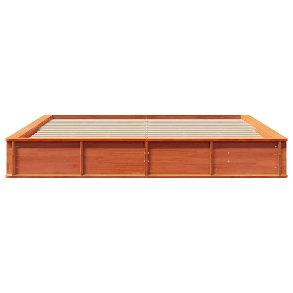 Sengestel Gyldenbrun 180 X 200 Cm Massiv Fyrretræ - Billede 5