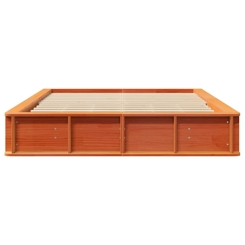 Sengestel Gyldenbrun 150 X 200 Cm Massiv Fyrretræ - Billede 5